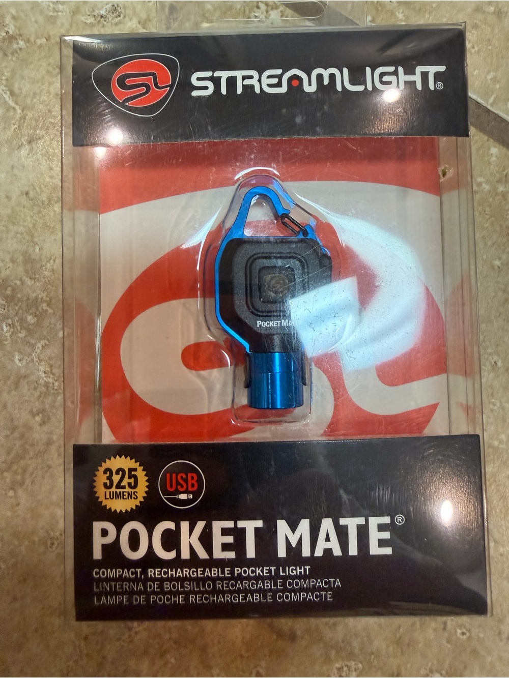 Pocket Mate Compact Rechargeable Pocket Light - Blue